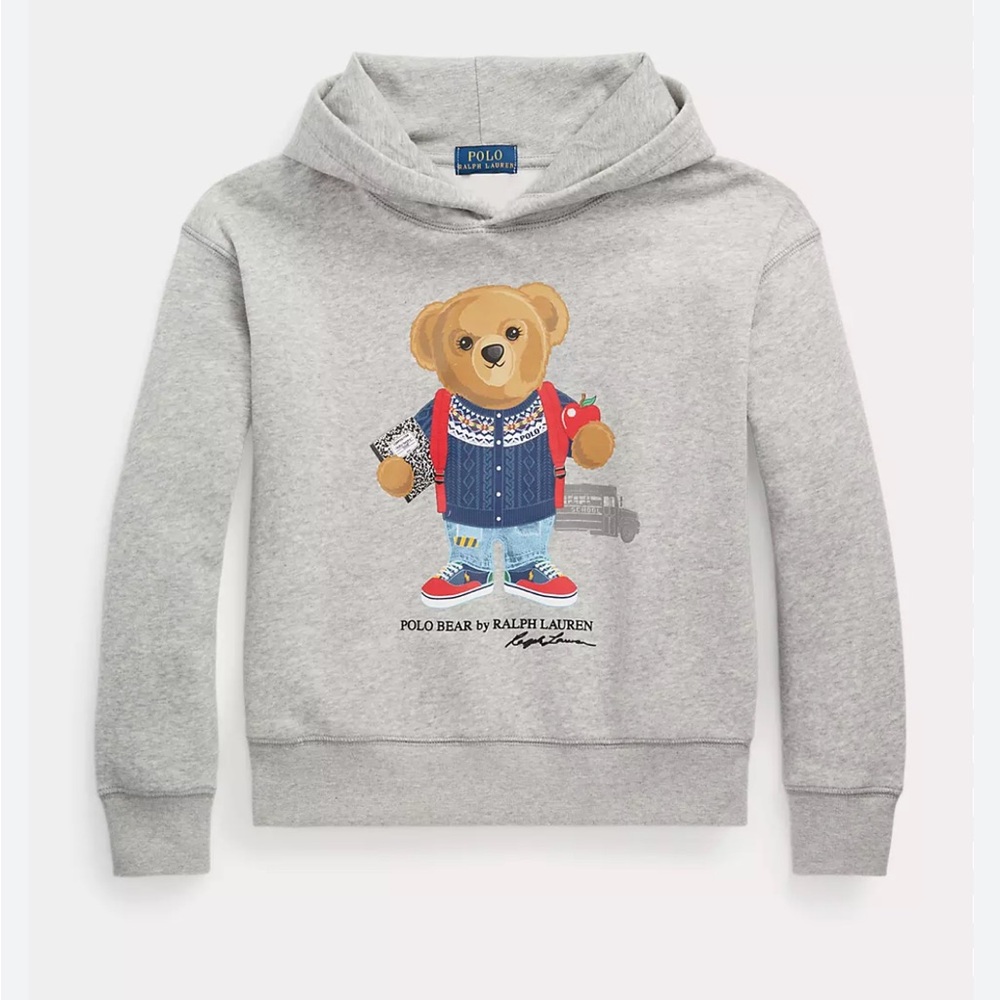 Polo Bear Fleece Hoodie Youth M (8-10) 🚌 🍎